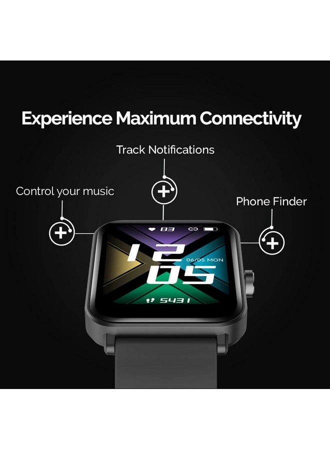 GOQii GOQii Smart Vital MAX SpO2 1.69'' HD Full Touch, Smart Notification, Waterproof, IP68, Smartwatch for Smart Phones, Blood Oxygen, Sports & Sleep Tracking with 3 Months Personal Coaching- Black - Image 4