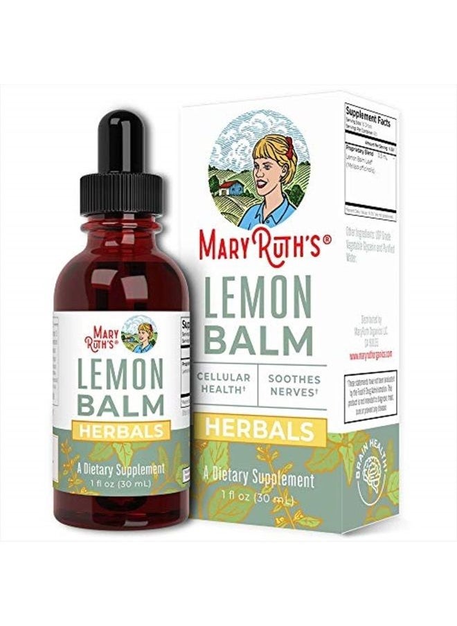 Herbal Supplement Drops, Anxiety Relief, Pack of 1, Lemon Balm Leaf, Immune Support, Vegan, Non-GMO, 1 Fluid Ounces