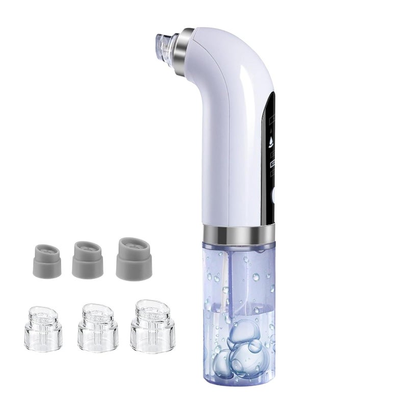 nexlev جهاز نيكسلڤ لإزالة الرؤوس السوداء والرؤوس البيضاء | قابل لإعادة الشحن | 60 دقيقة استخدام | منظف مسام حب الشباب والبثور | 6 رؤوس | آلة شفط ديرما الكهربائية | جهاز تنظيف الوجه الهيدرا | للرجال والنساء | BR-01 - Image 1