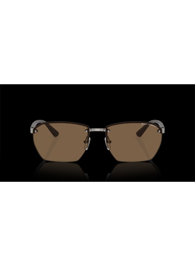 Armani Exchange نظارات شمسية مربعة للرجال من أرماني إكستشينج - AX 2048S - حجم العدسة: 59 مم - لون رمادي لامع - Image 2