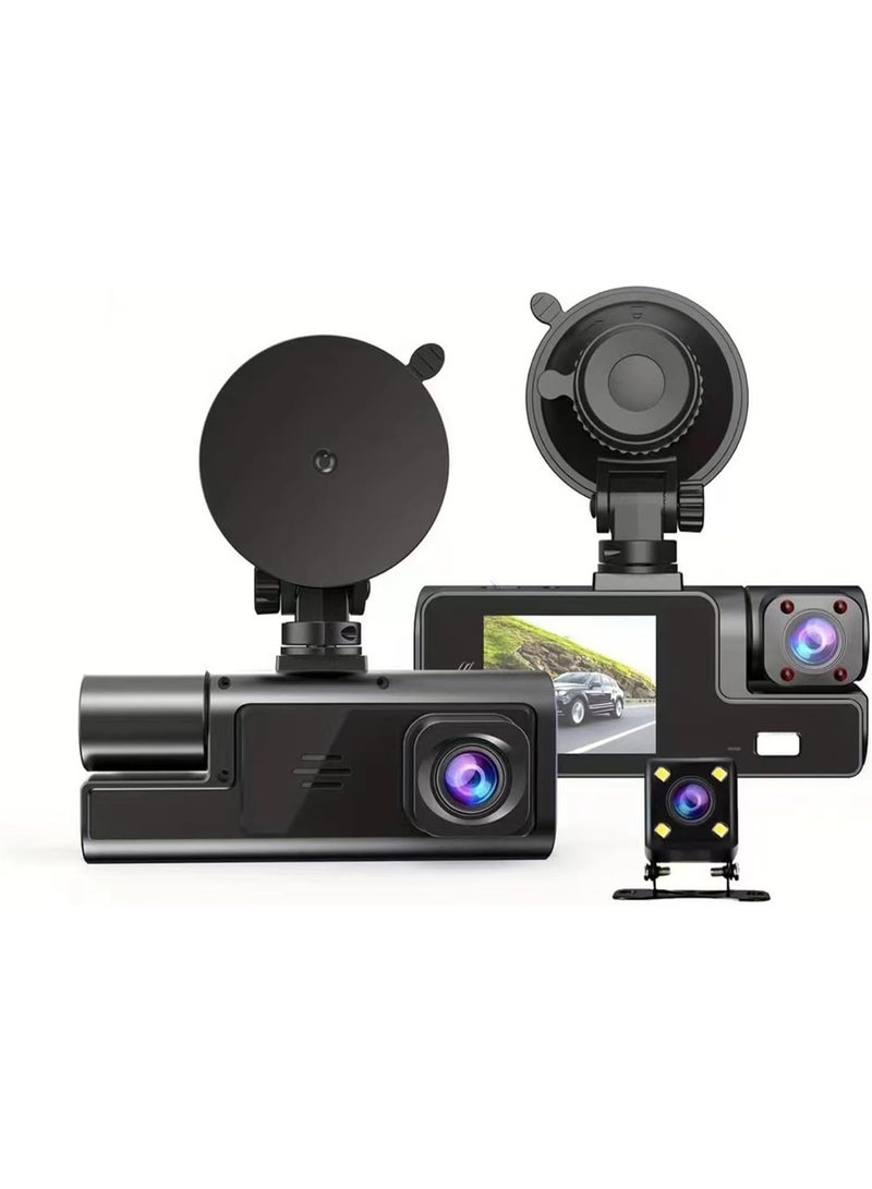 MUNTAQI Dash Cam Front and Rear – 1080P Full HD Car Camera with Night Vision, G-Sensor, Parking Monitor, Loop Recording, Wide Angle Dual Dashcams for Cars - Image 1