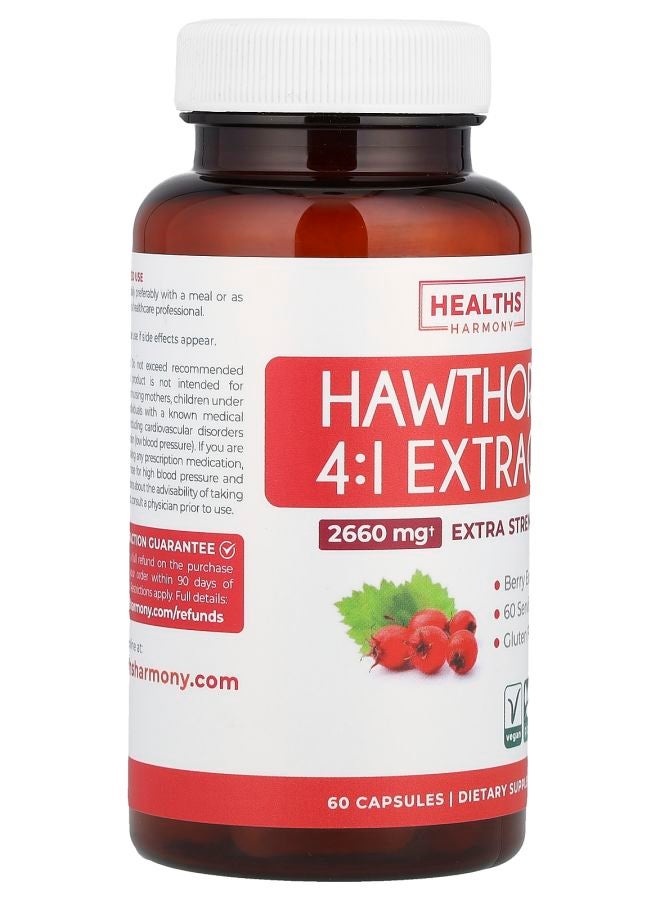 Healths Harmony Hawthorn 4:1 Extract 2660 mg 60 Capsules - Image 2