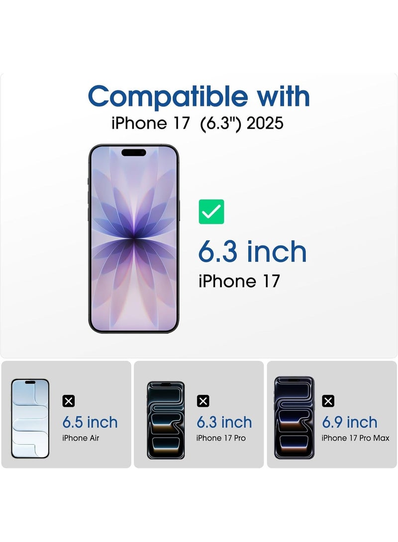 MUDISO iPhone 17 Tempered Glass Premium 9H Hardness Glass For iPhone 17 Anti-Scratch Dustproof Anti-Static Bubble-Free Glass For iPhone 17 6.3-inch - Image 2