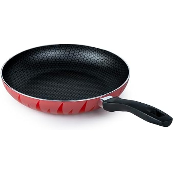 SENSTAN Flame Design Fry Pan  NonStick Frying Pan  24X50Cm Skillet  FlamePatterned Saut Pan  Premium Cooking Pan - Image 3