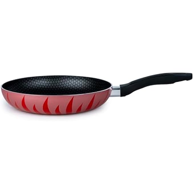 SENSTAN Flame Design Fry Pan  NonStick Frying Pan  24X50Cm Skillet  FlamePatterned Saut Pan  Premium Cooking Pan - Image 1