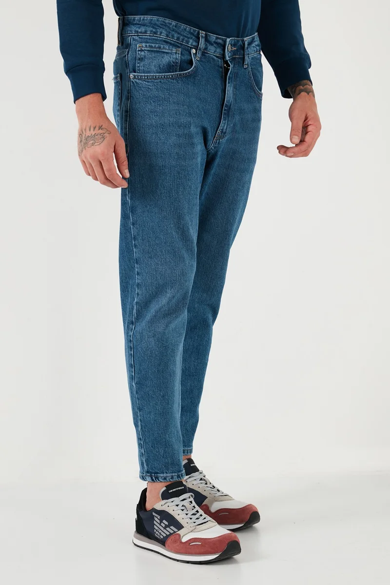 بوراتي Stretch Cotton Slim Fit Normal Waist Straight Leg Jeans Men's Jeans 5900S281MILANO