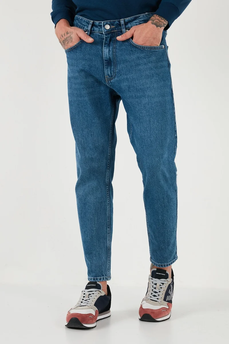 بوراتي Stretch Cotton Slim Fit Normal Waist Straight Leg Jeans Men's Jeans 5900S281MILANO