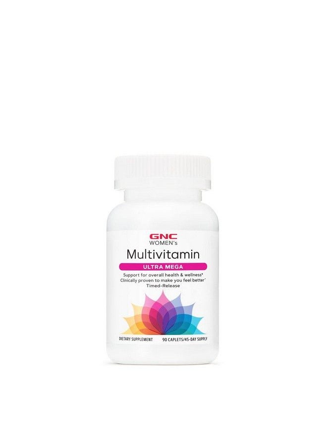 GNC - Women Ultra Mega Multivitamin ; Supports Overall Health And Wellness In Women Clinically Proven To Make You Feel Better Timedrelease ; 90 Caplets - Image 1