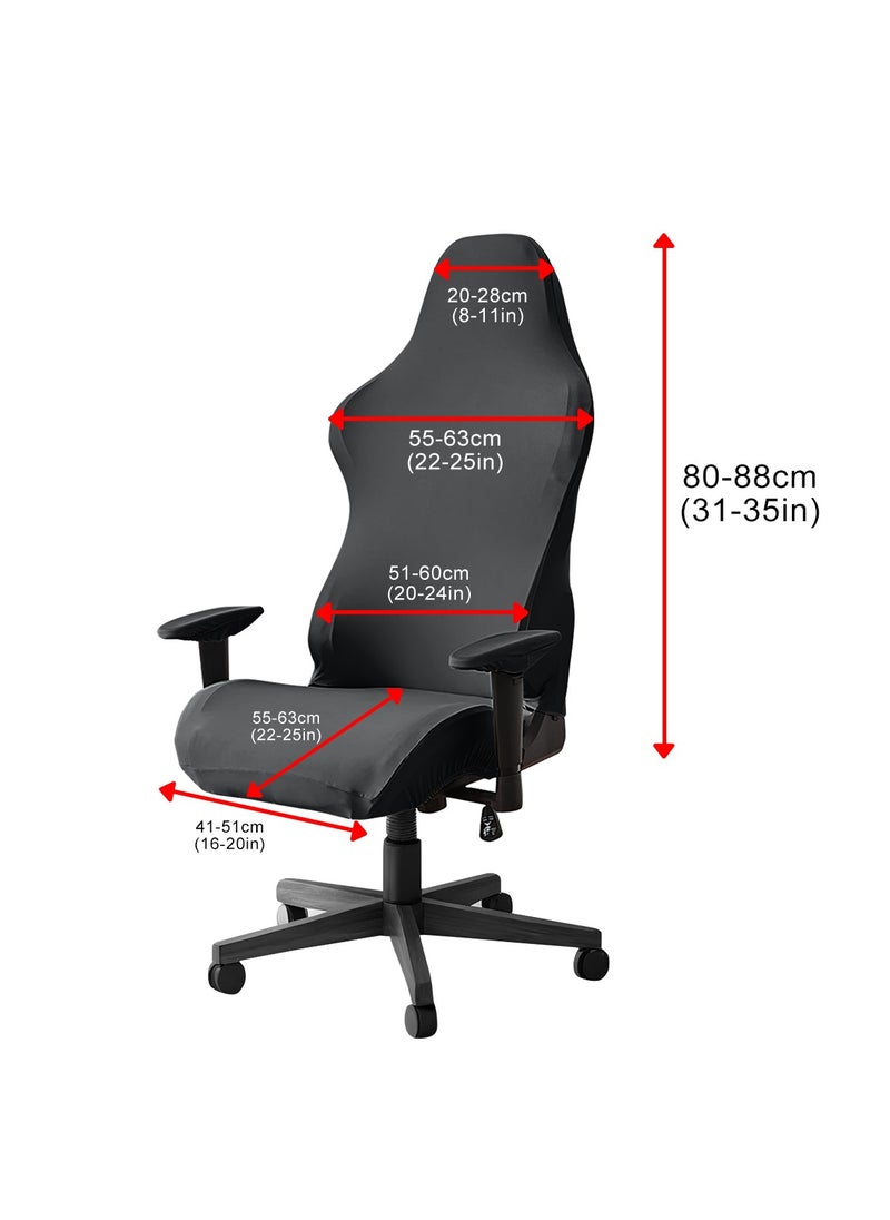 DUNISO Gaming Chair Covers Stretch Washable Computer Chair Slipcovers for Armchair, Swivel Chair, Reclining Racing Gaming Chair,Computer boss Chair ( Dark Gray)  - Image 3