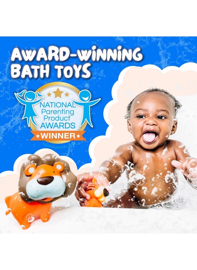 SplashEZ Mold Free Bath Toys For Babies & Toddlers, Animal No Hole Bath Toys, No Mold For Tub, Beach, Pool, Bpa-Free, Dishwasher-Safe, Infant Bath Toys No Holes 0 1 3 6 12 18 Months  - Image 3