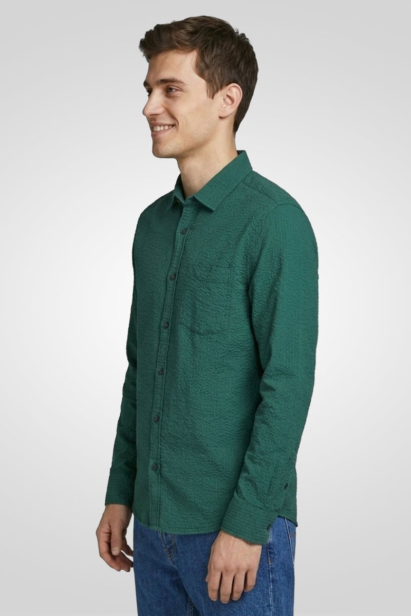 Aeropostale قميص رجالي عادي بقصة مريحة بأكمام طويلة، أخضر - Image 2