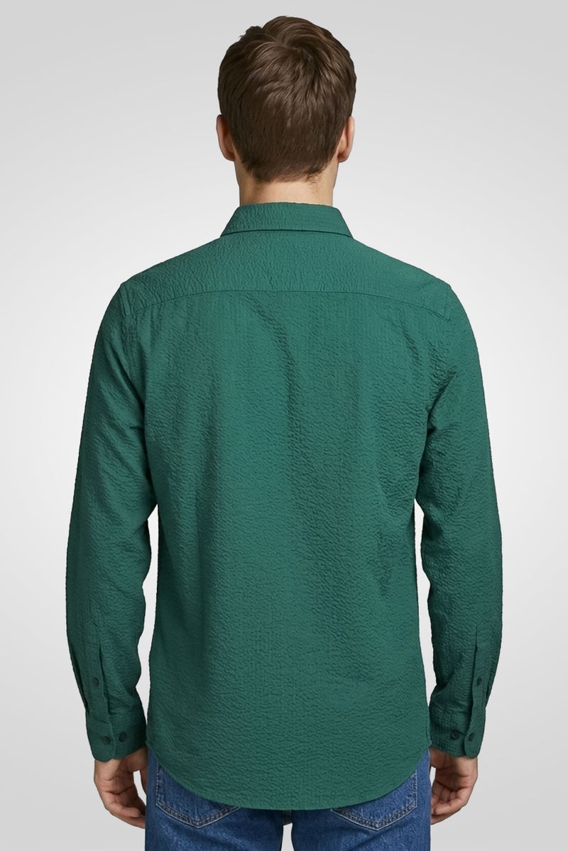 Aeropostale قميص رجالي عادي بقصة مريحة بأكمام طويلة، أخضر - Image 4