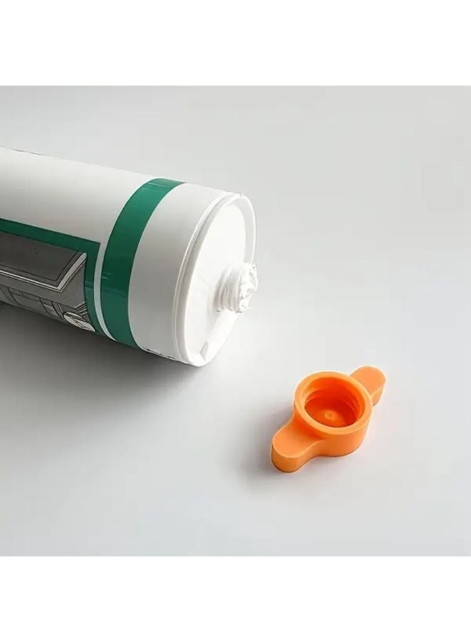 Orange Glue Tube Cap Silicone Plastic Conical Design Prevents Quick Drying Sealing Tool - Image 1