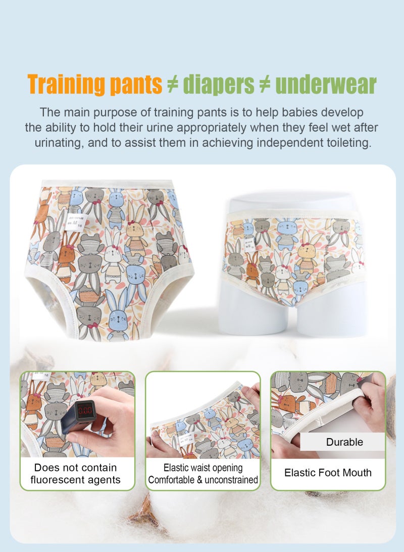 URbazaar Baby Potty Training Underwear for Boys and Girls, 5 Pack Absorbent Training Pants for Toddlers with Printed Reusable Cotton Toilet Training Pants for 8-13kg Kids (2-4 Years) - Image 5