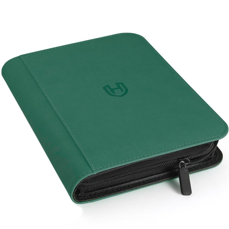 Pemocyny Card Binder 4 Pocket with Zipper, 288 Pockets Trading Card Holder Book, Premium PU Cover Zip Folder Binder, Side Loading Carrying Case Binder Album for TCG, MTG, Sports Cards, Game Cards - Image 1