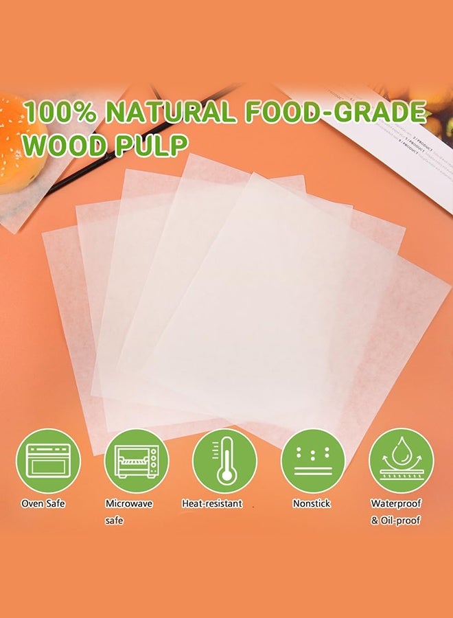 سويت لايف 200 قطعة من ورق البرشمان للخبز، ورق فطيرة الهامبرجر، ورق شمع غير لاصق مربع مقاس 5.5 بوصة لضغط البرجر، قطع بسكويت منفصلة - Image 5