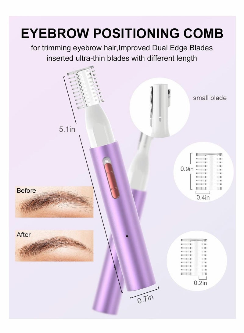 SYOSI Nose Hair Trimmer for Women& Eyebrow Trimmer USB Rechargeable，Facial Hair Remover for Women，3 in 1 Eyebrow Razor and Painless Hair Remover，IPX6 Waterproof Dual Edge Blades for Easy Cleansing - Image 4