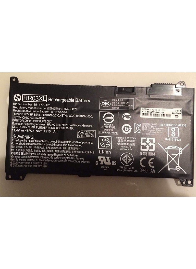 RR03XL  BATTERY FOR HP PROBOOK 430 440 450 470 G4 48WHR 851610-850 3C - pzsku/ZADD1249F9BD8AD9363C8Z/45/_/1660403695/464f170e-6429-4903-9587-97e6480d50ec