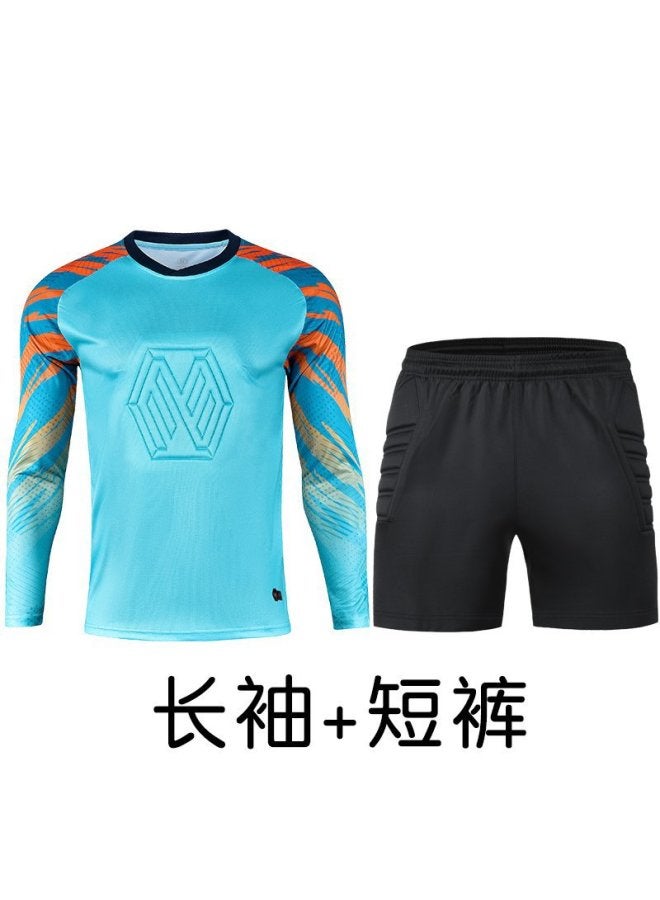 Goalkeeper's Clothing Football Goalkeeper's Jersey Equipment Children's Adult Same Anti-collision Pad Cushioning Goalkeeper's Suit