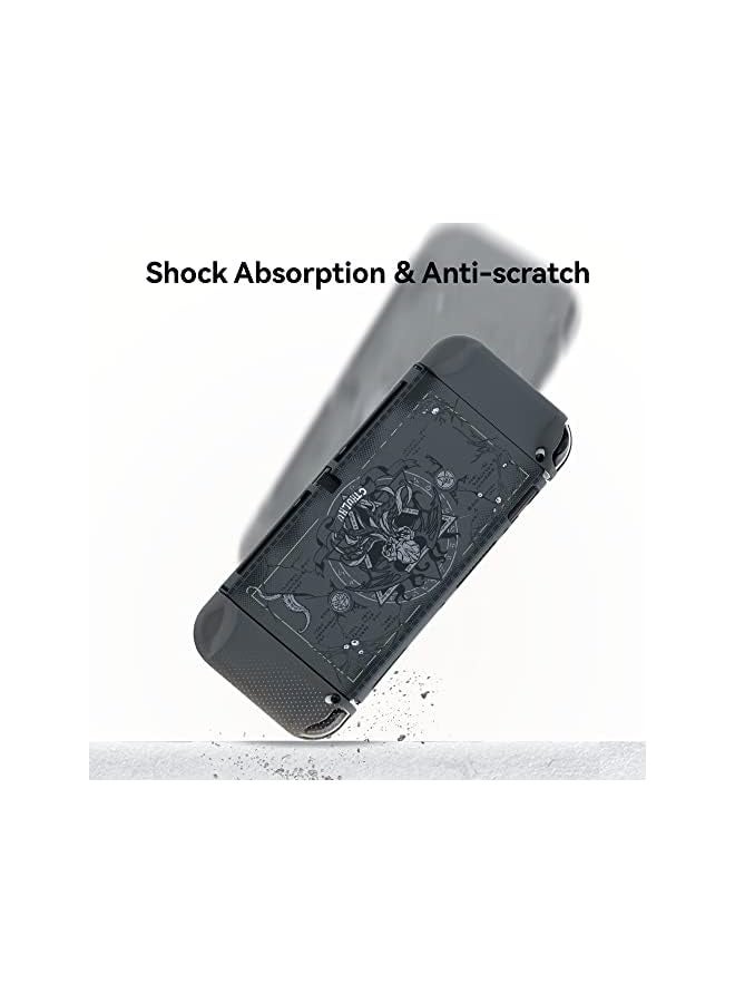 بروماس حافظة حماية نحيفة متوافقة مع نينتندو سويتش OLED وJoy-Con - حافظة جلدية ممتصة للصدمات ومضادة للخدش لجهاز Switch OLED - Image 2