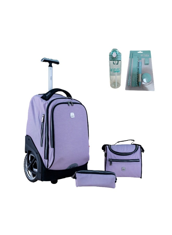 Wires WIRES Big wheels trolley 19" with lunch bag and pencil case  - Image 1