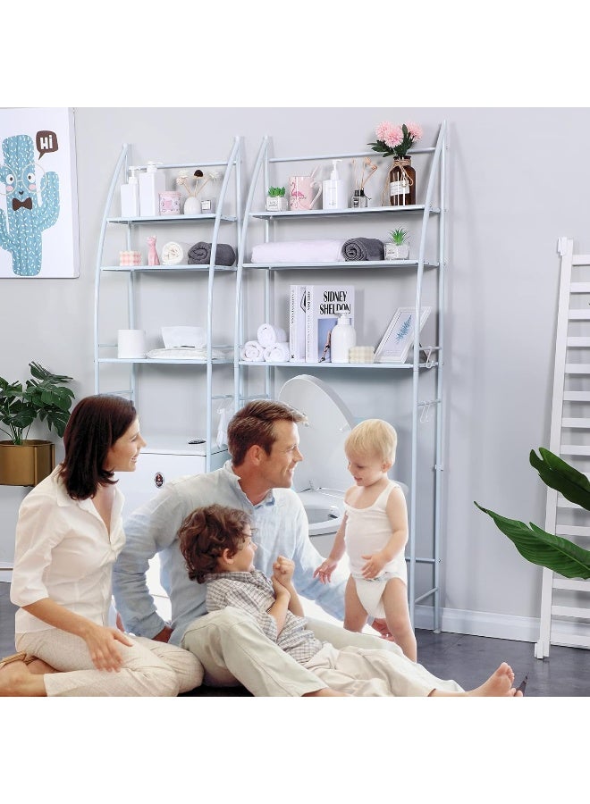 YumLock YumLock Dorsa Toilet Storage Rack, 3 Tier Over Commode Shelving, No Drilling, Easy To Assemble, High Capacity, Very Sturdy Space-Saving Shelf  - Image 2