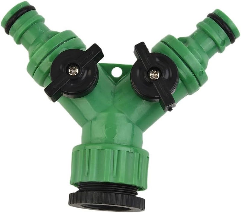 مقسم خرطوم حديقة ثنائي الاتجاه بمفاتيح فردية 1 2 و 3 4 بوصة تركيبات محول صنبور على شكل Y - Image 2