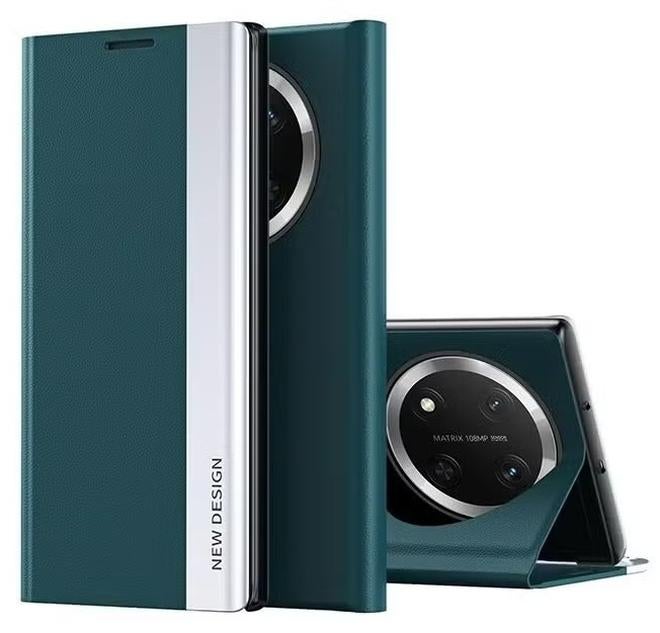 X-level Honor X9c Flip Case,Ultra Slim TPU Leather Full Body Protection Magnetic Stand Shockproof Phone Cover,Green - Image 1