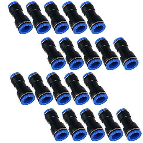 Yoebor Metalwork Pneumatic Plastic PTC Reducer Union 6mm OD x 8mm OD ReducingAirline Coupler Straight Connector (Pack of 10) - Image 5