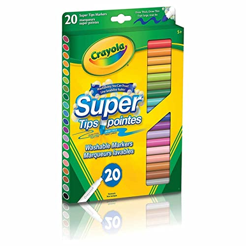 Crayola 588106 Washable Super Tips Markers, Assorted, 20/Set - Image 1