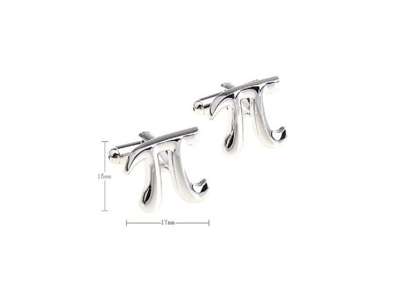 MRCUFF PI 3.1415 Math Pair Cufflinks in a Presentation Gift Box & Polishing Cloth - Image 2