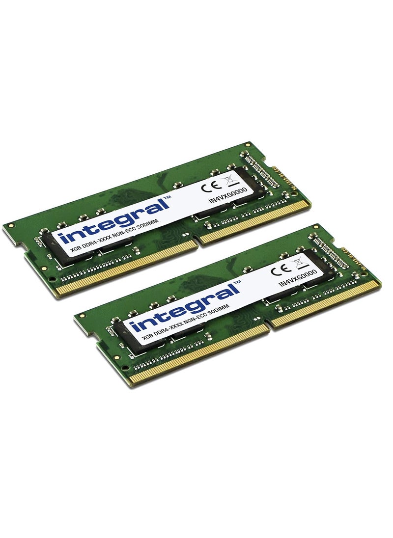 ماركة غير محددة مجموعة ذاكرة DDR4 RAM مدمجة IN4V16GNELSIK2 سعة 32 جيجابايت (2x16 جيجابايت) 2666 ميجا هرتز SODIMM لأجهزة الكمبيوتر المحمولة/الدفتري PC4-21333  - Image 1