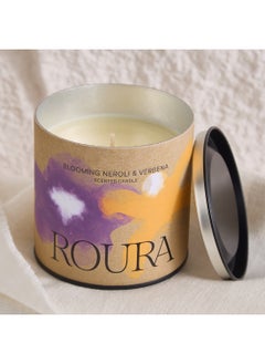 Home Box شمعة رورا الكرتونية المعطرة برائحة النيرولي والبرغموت بغطاء 260 غرام  - Image 1