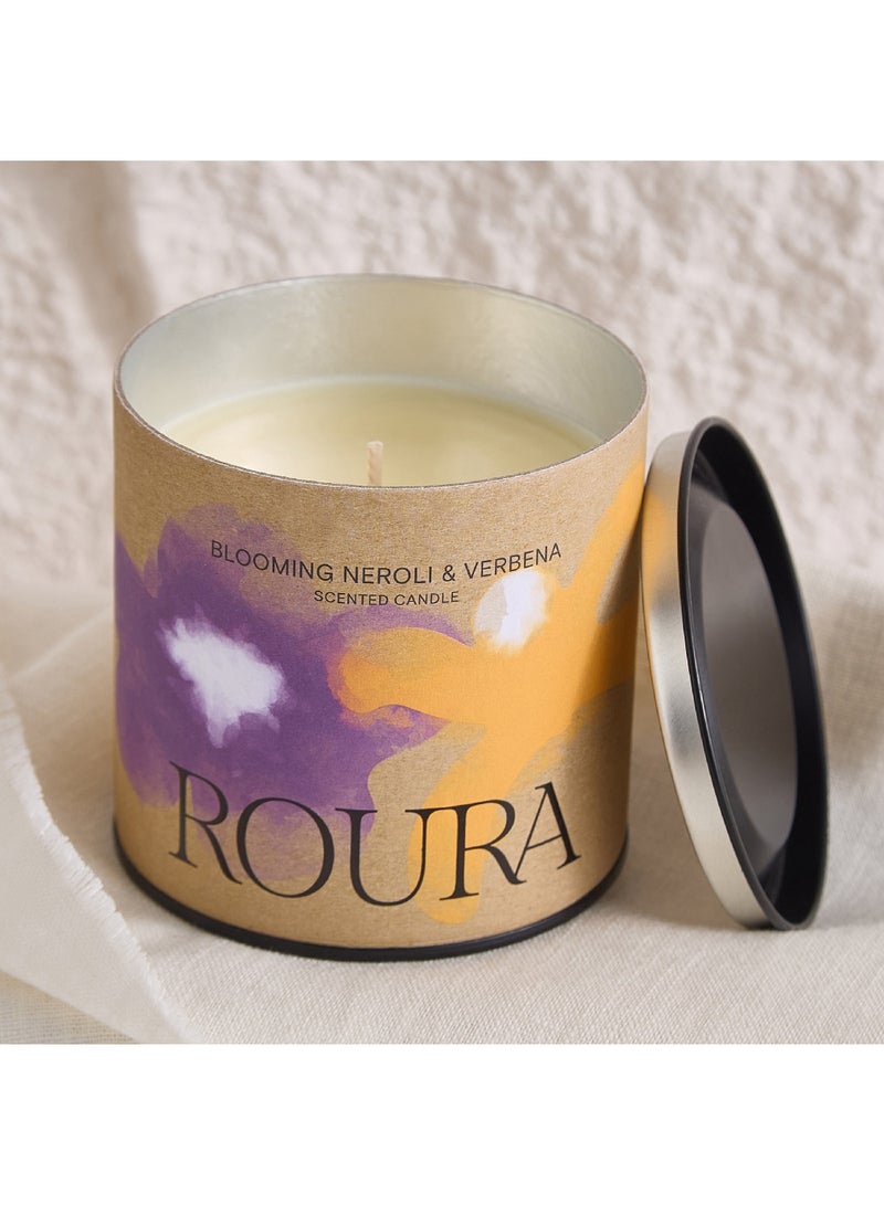Home Box Roura Cartoon Blooming Neroli and Verbena Scented Pot Candle with Cover 260 g - Image 1