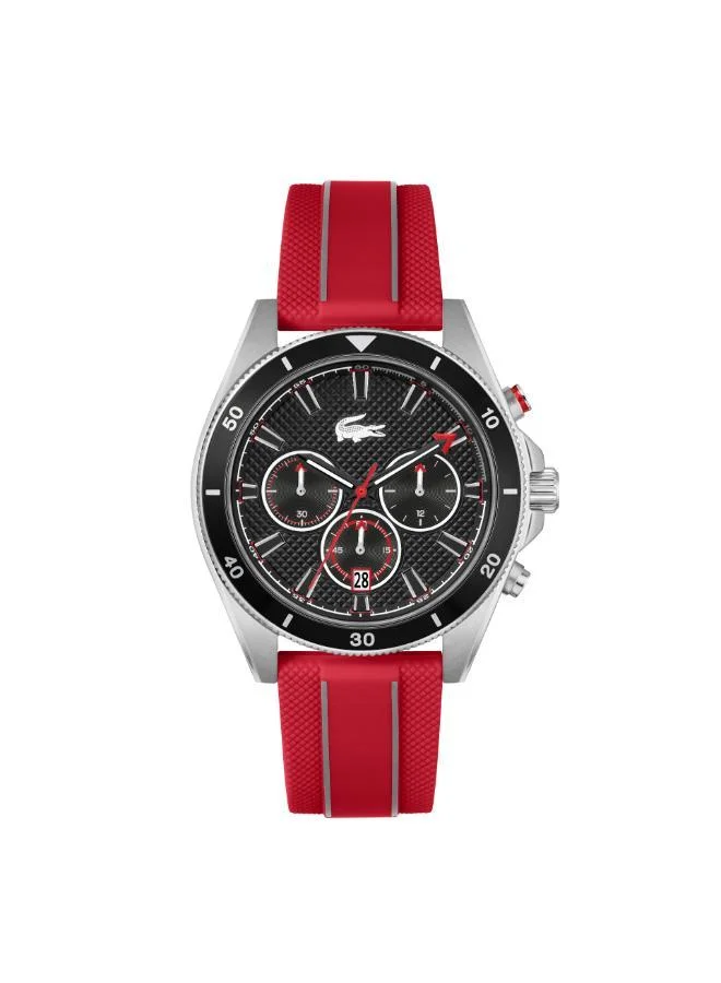Stainless Steel & Black Aluminum Quartz Fashion Chrono Watch