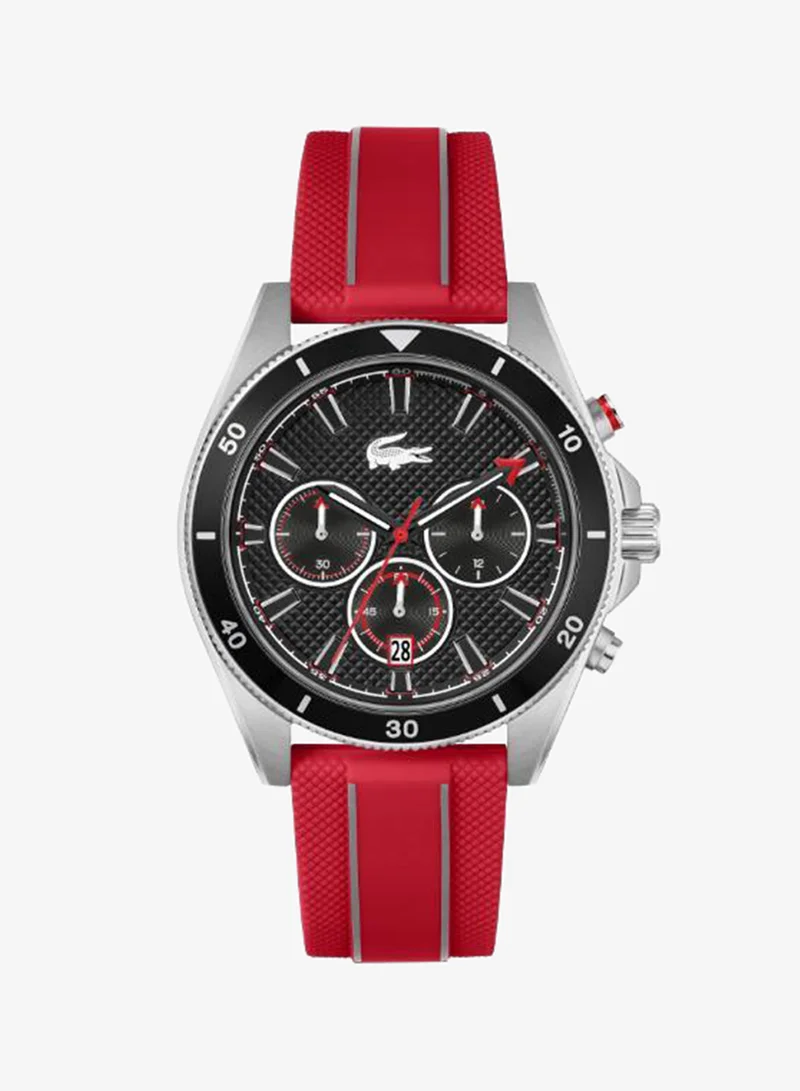 Lacoste Stainless Steel & Black Aluminum Quartz Fashion Chrono Watch