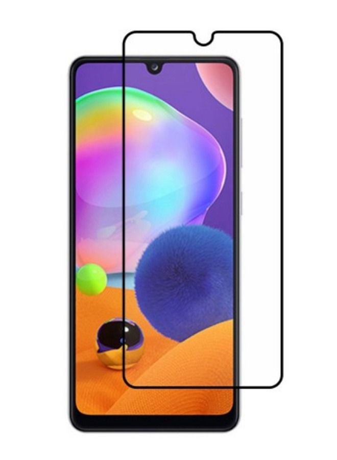 Samsung Galaxy A31 3D واقي شاشة زجاجي شفاف / أسود