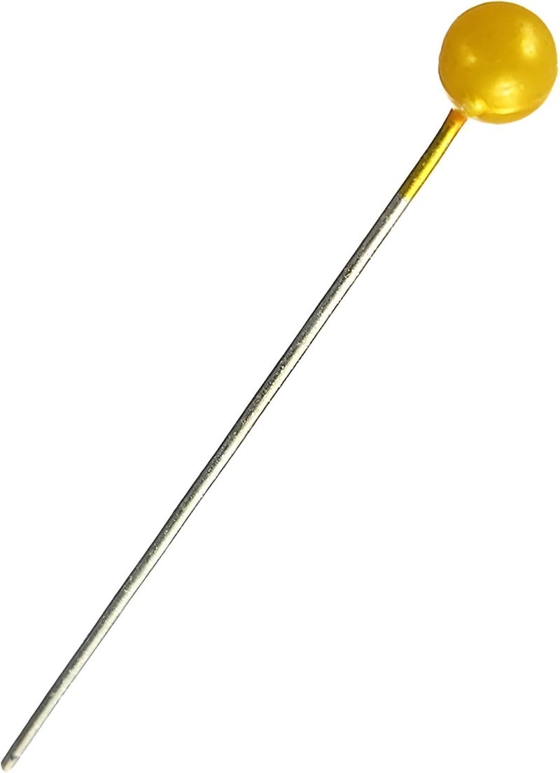 Wetco Yellow Pearl Straight Sewing Pins, 800 Pcs (+/- 5%), 1.5 in Round Pearl Heads, Metal and Plastic - Image 2