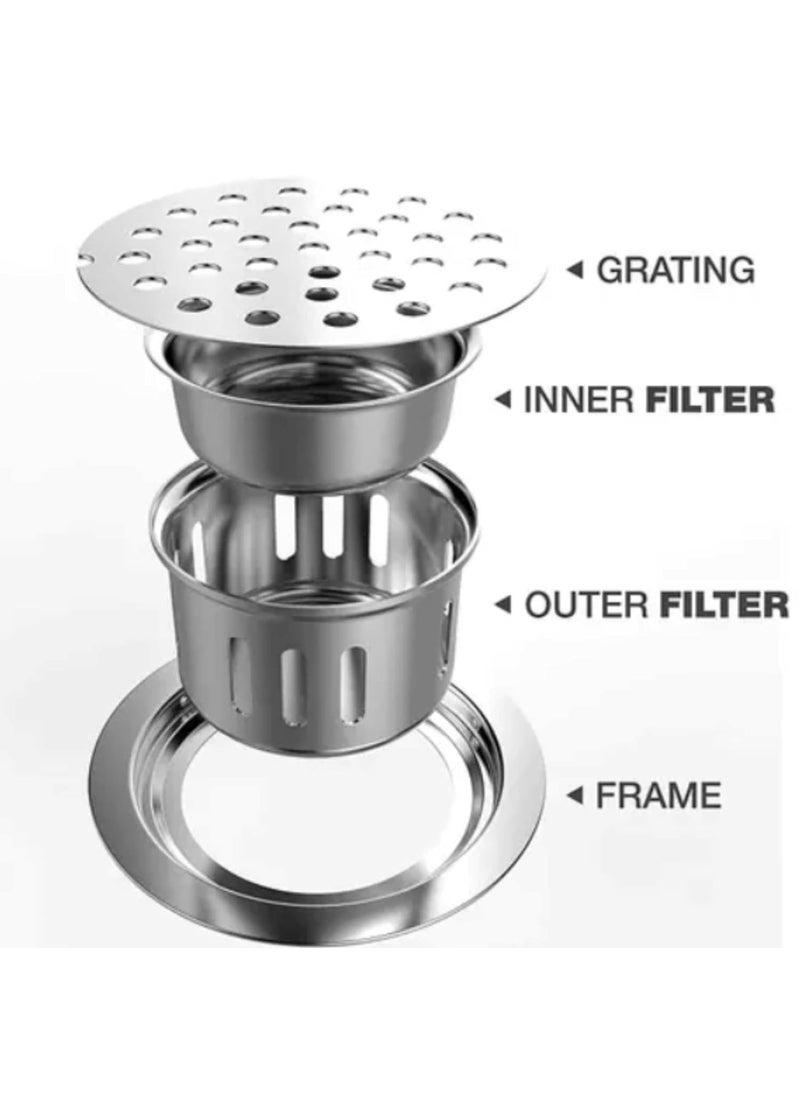 Drizzle DRIZZLE Anti Cockroach Trap 5 Inch Round Stainless Steel with Chrome Finish  - Image 3
