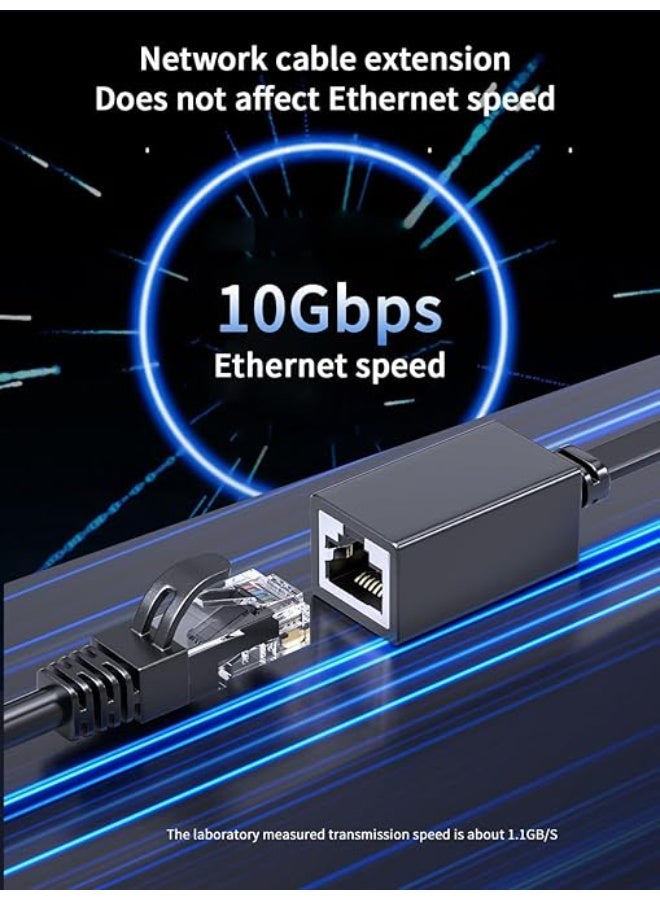 Right Angle Cat7 Ethernet Extension Cables Flat 1.6 FT, Right angle UP 90 Degree LAN Extended Cable Network Patch Cord Male to Female Connector for Router Modem Smart TV PC Computer Laptop 2Packs - Image 4