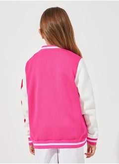 Styli Heart Print Slant Pocket Jacket  - Image 5