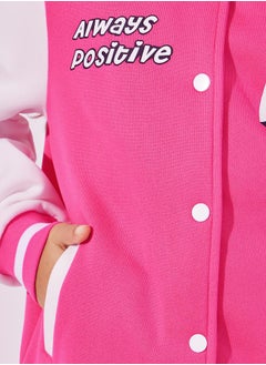Styli Heart Print Slant Pocket Jacket  - Image 4
