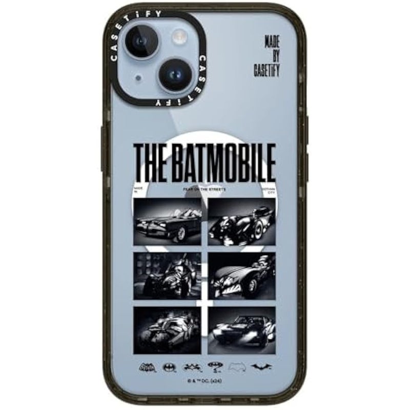 Casetify Impact iPhone 14 Case 【Batman Co-Lab / 4X Military Grade Drop Tested / 8.2ft Drop Protection/Compatible with Magsafe】 - The Batmobile - Clear Black - Image 3