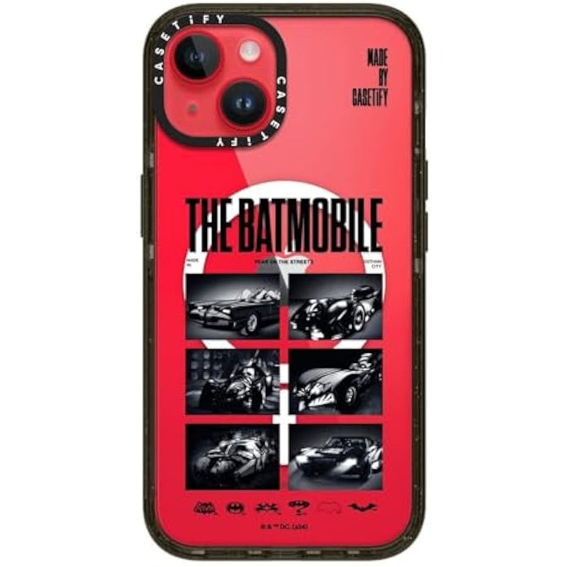 Casetify Impact iPhone 14 Case 【Batman Co-Lab / 4X Military Grade Drop Tested / 8.2ft Drop Protection/Compatible with Magsafe】 - The Batmobile - Clear Black - Image 5
