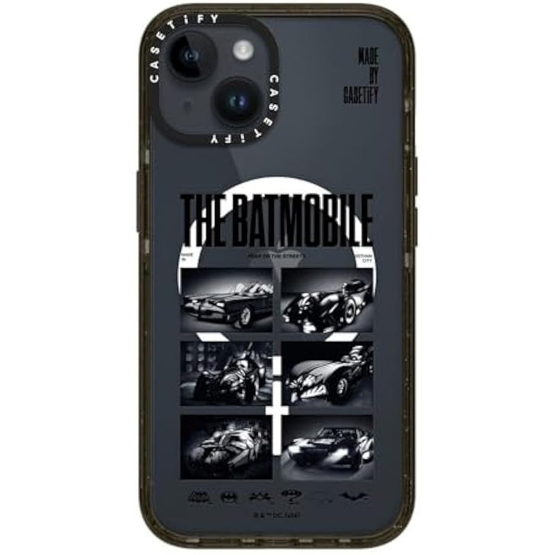 Casetify Impact iPhone 14 Case 【Batman Co-Lab / 4X Military Grade Drop Tested / 8.2ft Drop Protection/Compatible with Magsafe】 - The Batmobile - Clear Black - Image 2