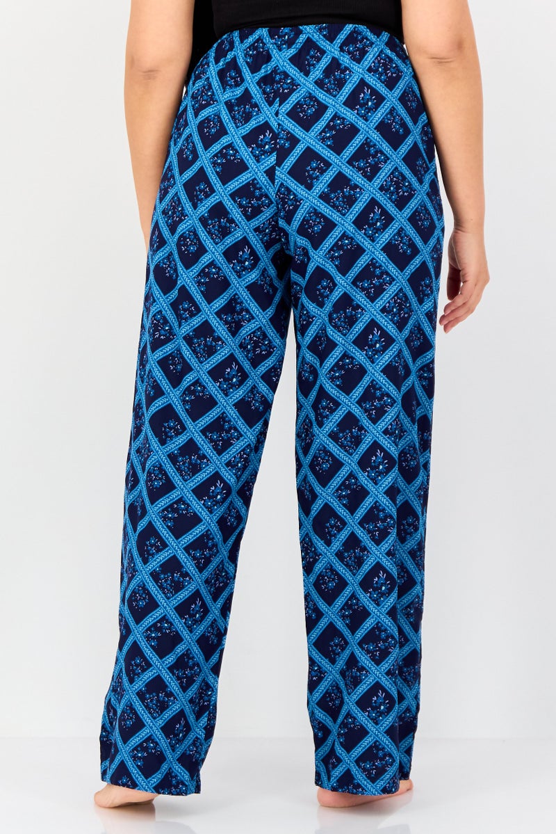 zivame Women Floral Print Drawstring Sleepwear Pants, Multicolor - Image 2