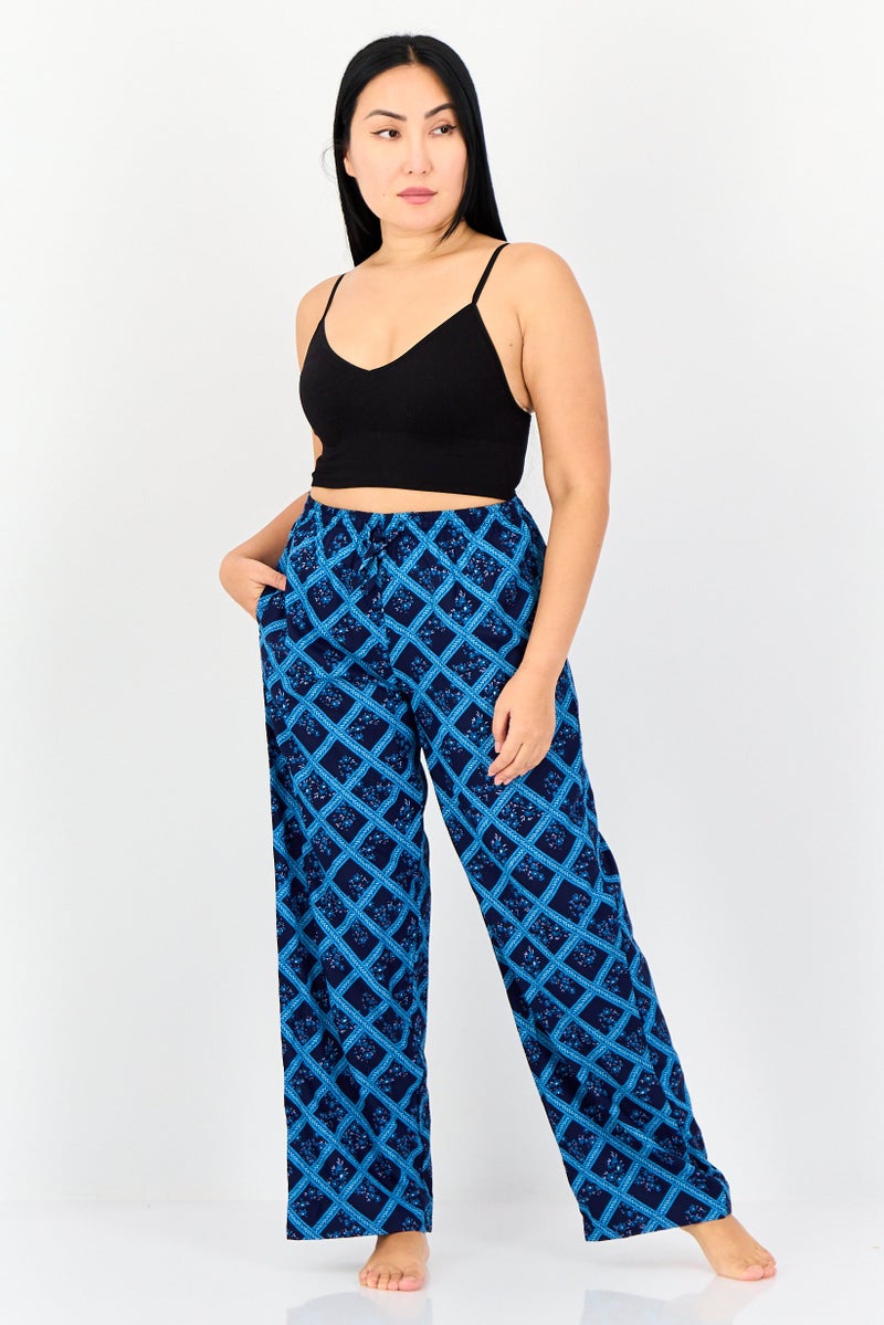 zivame Women Floral Print Drawstring Sleepwear Pants, Multicolor - Image 4