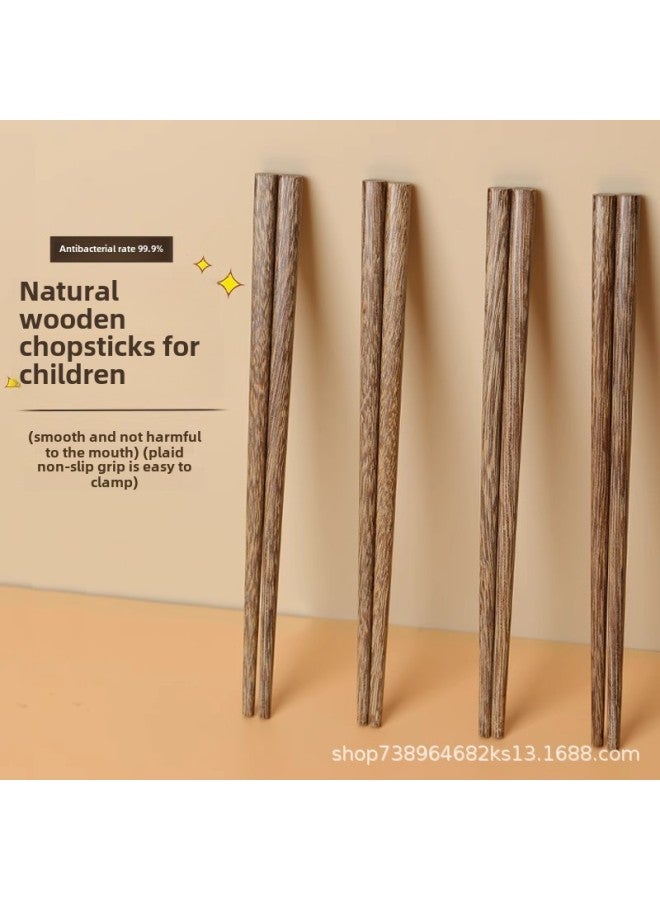 Children's Chopsticks No Paint No Wax Cute Household Practice Chopsticks Baby Special Red Sandalwood Chopsticks Training Learning Log-Color:18cm-red Sandalwood-children's Chopsticks  - Image 5