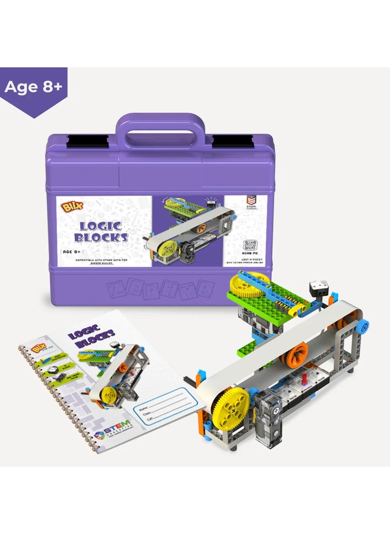 Blix Robotix Logic Blocks, 10+ Frames, Screenless Programming Kit for Ages 8+, Science Kit, Educational DIY Building Set, Construction Toys, Made in India  - Image 1
