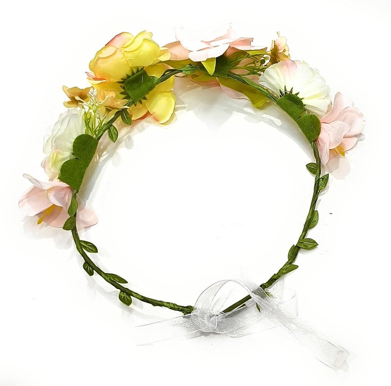 FAIRYTALE Women Hair Flower Crown Head Garland Wedding Hair Wreath Dried Flowers Corolla Garlands Floral Headband Headdress Hair Tiaras - Image 2